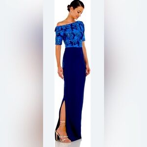 Beautiful blue maxi asymmetric dress.. new without tag